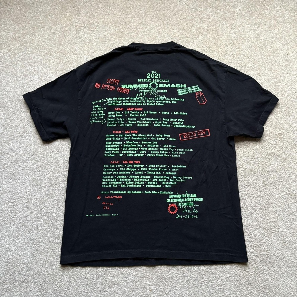 Lyrical Lemonade Summer Smash Shirt Mens XL Black Festival Rap Tee 2021 - Picture 2 of 6